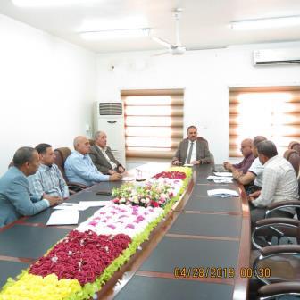 The Psychological Counseling and Educational Guidance Unit holds a meeting with the chairmen of the committees in the scientific departments in the presence of the Dean of the College