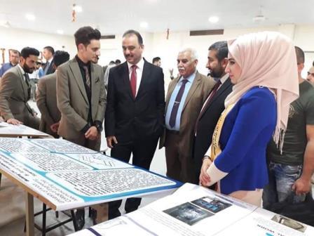 Dean of the Faculty of Engineering opens the poster exhibition of graduation projects in the Department of Mechanical Engineering