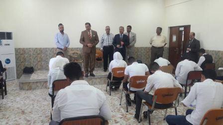 The President of Anbar University is inspecting the conduct of the final examinations at the Faculty of Engineering