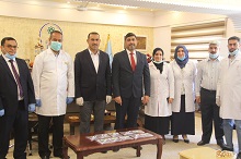 السيد رئيس جامعة الانبار يستقبل الفريق العلمي من كلية الطب 