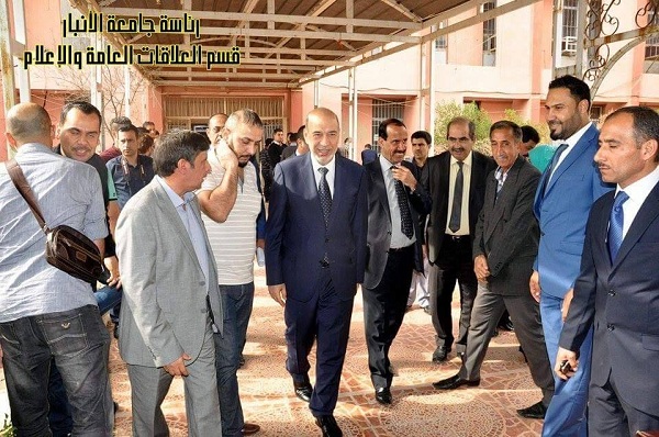 السيد رئيس جامعة الانبار يقوم بزيارة تفقدية لموقع الجامعة الساند في كركوك 