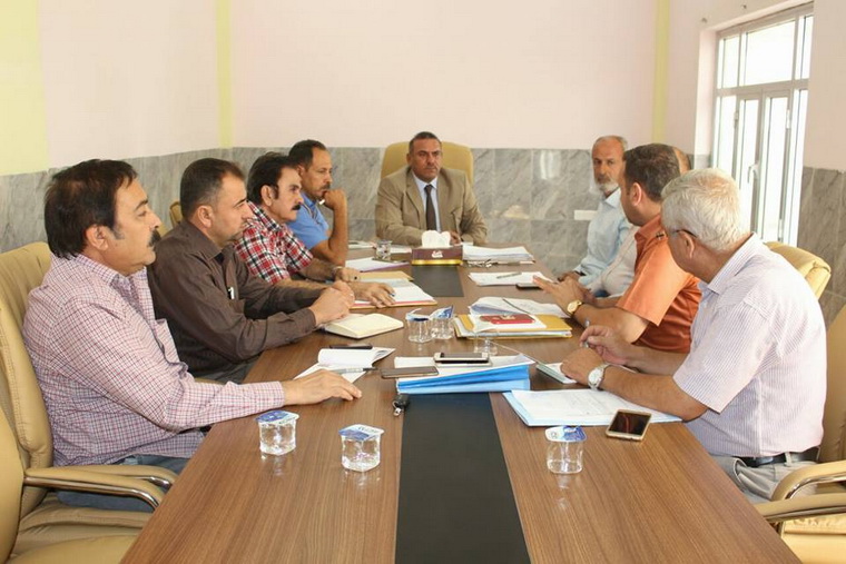 Administrative Vice-president of Anbar University meets the directors of Presidency departments