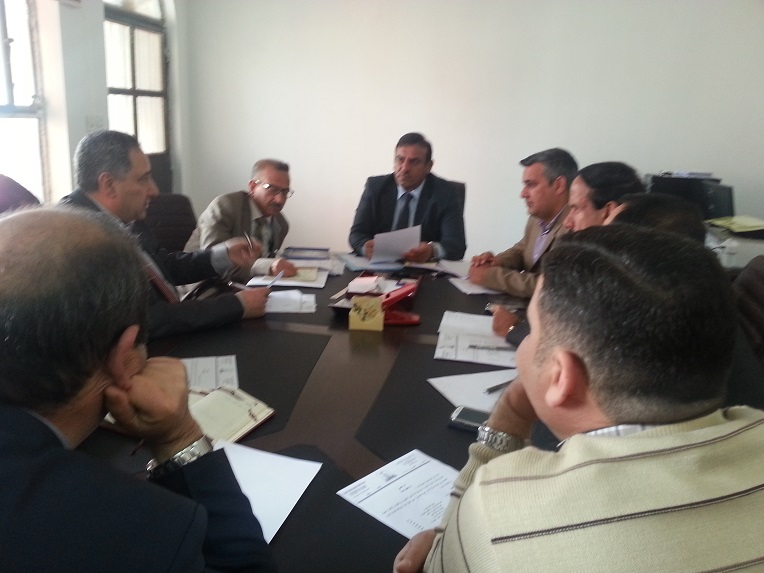 اجتماع لاعضاء لجنة التنسيق مع الكليات في جامعة صلاح الدين