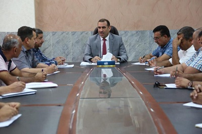 عقد اجتماع مع دوائر المهندس المقيم في جامعة الانبار 