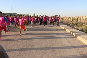 قسم شؤون الأقسام الداخلية في جامعة الانبار يقيم المارثون الرياضي