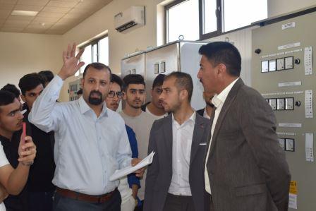 زيارة ميدانية لطلبة قسم الهندسة الكهربائية الى محطة الحسين الثانوية في الرمادي