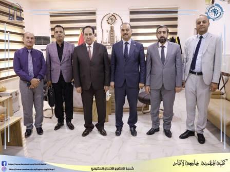 The Dean of the College of Engineering receives a delegation from Al-Huda University College