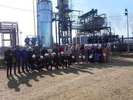 A scientific field visit to the students of the third stage of the Department of Chemical and Petrochemical Engineering to the plant of Tigris Al Khair for the production of asphalt and diesel fuel