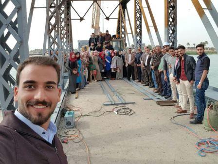 A scientific field visit to the students of the Civil Engineering Department to the Iron Bridge in Falluja, in accordance with the directives of HE the Minister of Higher Education and Scientific Research
