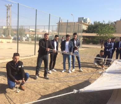 In preparation for her participation in the scout camp The College of Engineering participates in the scouting practice of students
