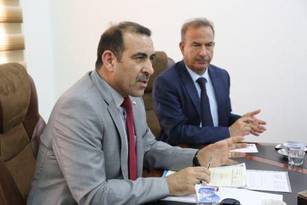 The President of Anbar University presides over a joint meeting of the Higher Committee of the Faculty of Engineering and Computer Science