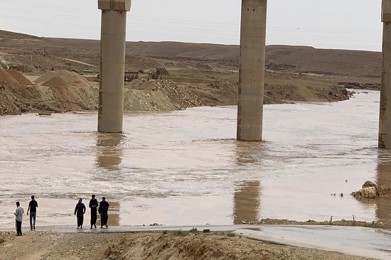 The terminal station in Haditha monitors runoff of valleys in the region