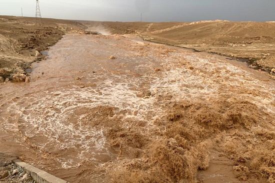 ((In the longest observation period)), the continued flow of torrents of Horan valley to the Euphrates River