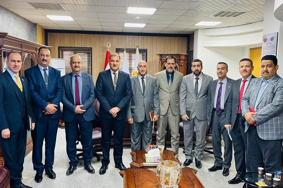 A delegation from University of Anbar visits the Research and Development Authority at the Ministry of Industry and Minerals