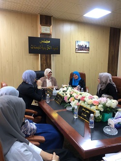 اجتماع السيدة عميد كلية الكلية مع ممثلات الطلبة في اقسام كليتنا
