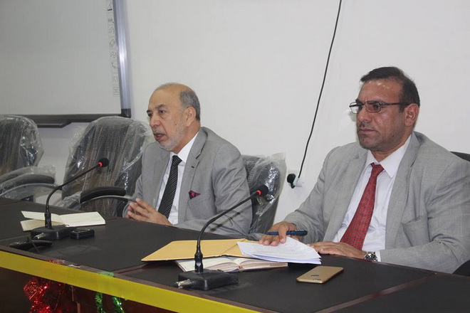 رئيس جامعة الأنبار يلتقي بمدراء الأقسام والمراكز في رئاسة الجامعة