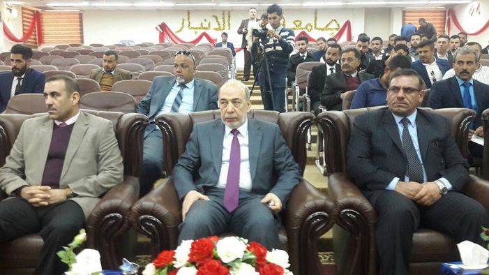 Head of Anbar University opens a seminar hosted by r Strategic Studies center at the University Presidency.