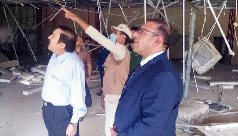 Vice-President for Administrative & Legal Affairs Inspects Rehabilitation Works of Engineering Workshops and Students' Activities Department