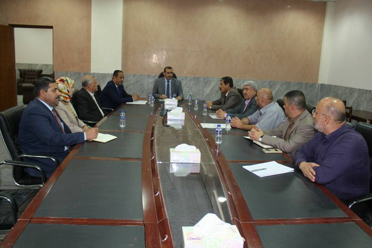 السيد رئيس جامعة الانبار يلتقي بالأساتذة ممثلي الجامعة الفائزين في إنتخابات نقابة الأكاديميين العراقيين 