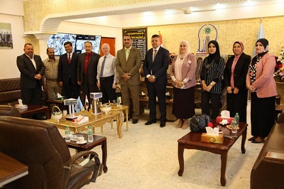 لجنة وزارية مركزية خاصة بتقييم الاداء المؤسسي تزور جامعة الانبار