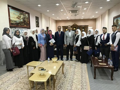 University President  Meets the Staff in Charge of Organizing World Women' Day Festival 